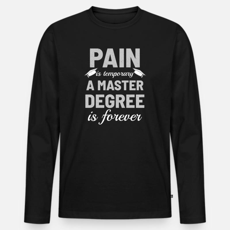 Master-Abschluss - Männer Premium Bio Langarmshirt - Schwarz