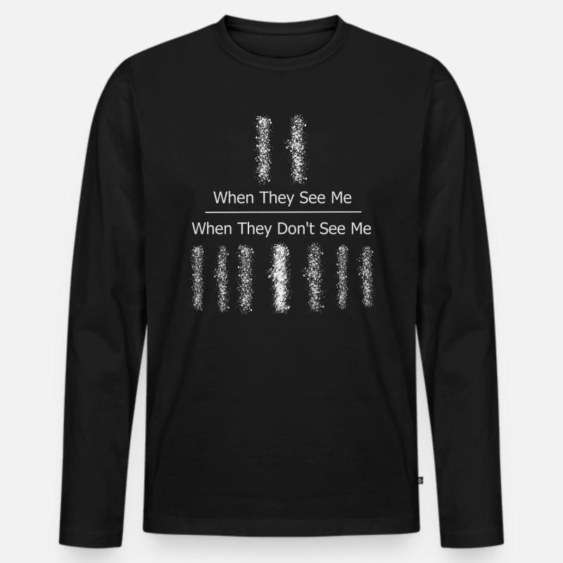 Quantum - Männer Premium Bio Langarmshirt - Schwarz