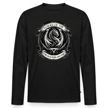Baroque Dragon's Mighty Roar - Men's Premium Organic Long Sleeve Shirt - black - Front - Nico (187cm)