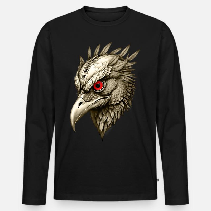 The Bird - Männer Premium Bio Langarmshirt - Schwarz