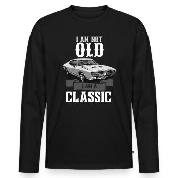 I'm not old, I'm a classic - Men's Premium Organic Long Sleeve Shirt - black - Front - Nico (187cm)