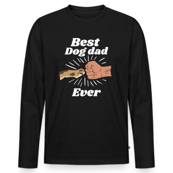 Le meilleur parent de chien - T-shirt manches longues Premium bio Homme - noir - Devant - Nico (187cm)