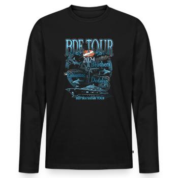 2024 BDE Diving Tour Elphinstone Dedalus Brothers - Men's Premium Organic Long Sleeve Shirt - black - Front - Nico (187cm)
