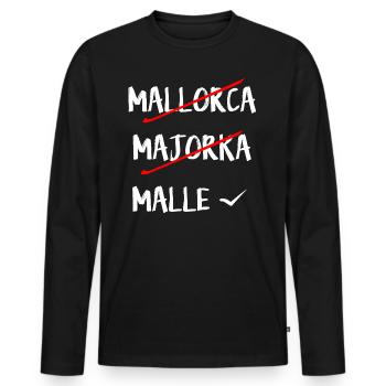 MALLORCA CHEMISE - T-shirt manches longues Premium bio Homme - noir - Devant - Nico (187cm)