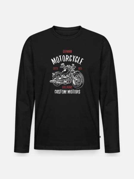 Motorcycle Cologne German Custom Motors - Men's Premium Organic Long Sleeve Shirt - black