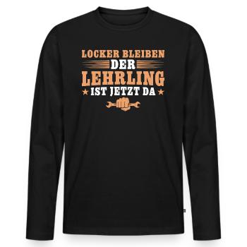 Kfz Mechatroniker Lehrling Ausbildung - Männer Premium Bio Langarmshirt - Schwarz - Vorne - Nico (187cm)