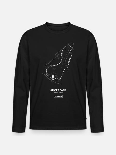 ALBERT PARK AUS AUSTRALIEN - Männer Premium Bio Langarmshirt - Schwarz