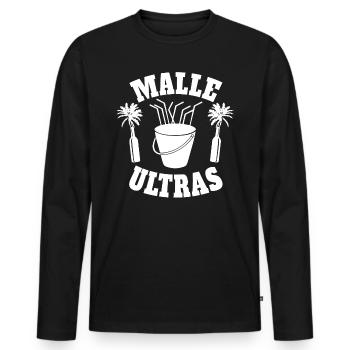 L'équipe Malle - T-shirt manches longues Premium bio Homme - noir - Devant - Nico (187cm)