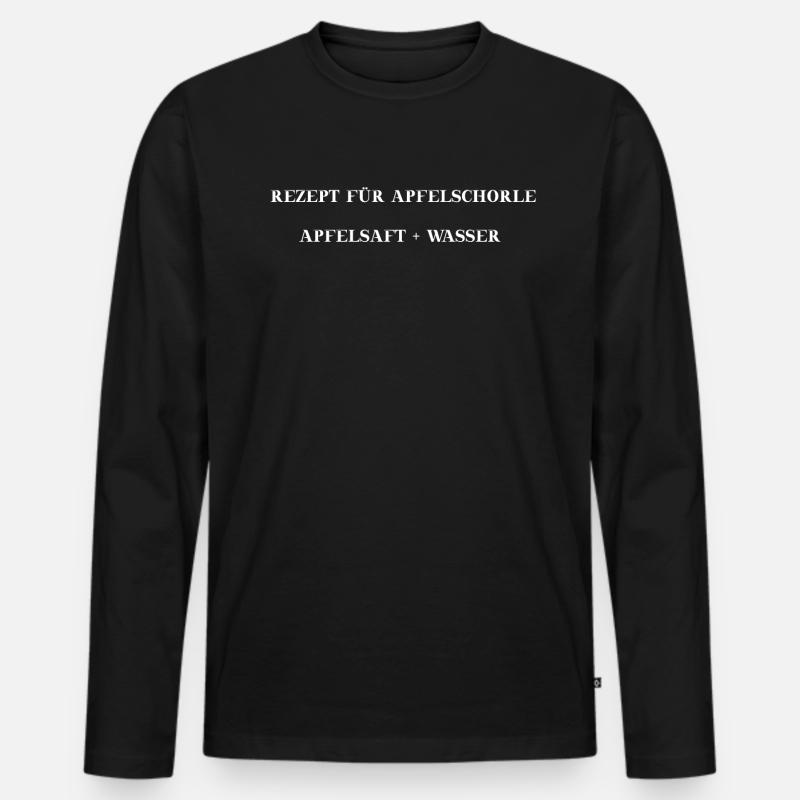 Apfelschorle Geschenkidee witzig - Männer Premium Bio Langarmshirt - Schwarz