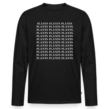 Plants Plant Plants Vegan Gift Idea - Men's Premium Organic Long Sleeve Shirt - black - Front - Nico (187cm)