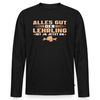 Kfz Mechatroniker Lehrling - Männer Premium Bio Langarmshirt - Schwarz - Vorne - Nico (187cm)