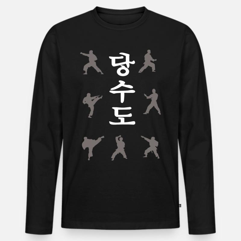 Tangsoodo Technik Shirt - Männer Premium Bio Langarmshirt - Schwarz