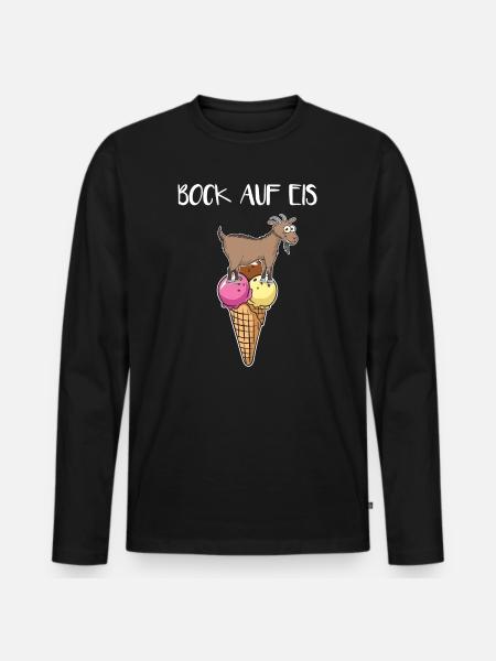 Envie de glace - T-shirt manches longues Premium bio Homme - noir