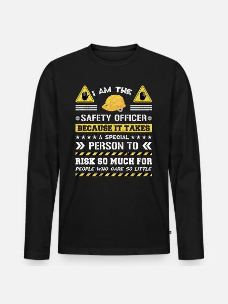 Safety Manager Safety Officer - Men's Premium Organic Long Sleeve Shirt - black