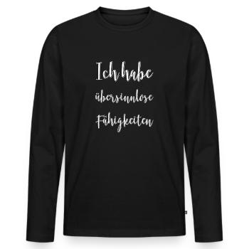 I have mindless abilities - Men's Premium Organic Long Sleeve Shirt - black - Front - Nico (187cm)