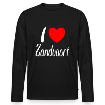 J'aime Zandvoort - T-shirt manches longues Premium bio Homme - noir - Devant - Nico (187cm)