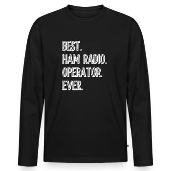 Amateur radio - Men's Premium Organic Long Sleeve Shirt - black - Front - Nico (187cm)