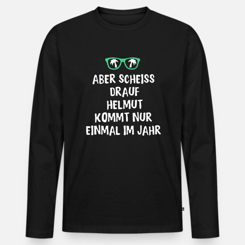 Mallorca - Männer Premium Bio Langarmshirt - Schwarz