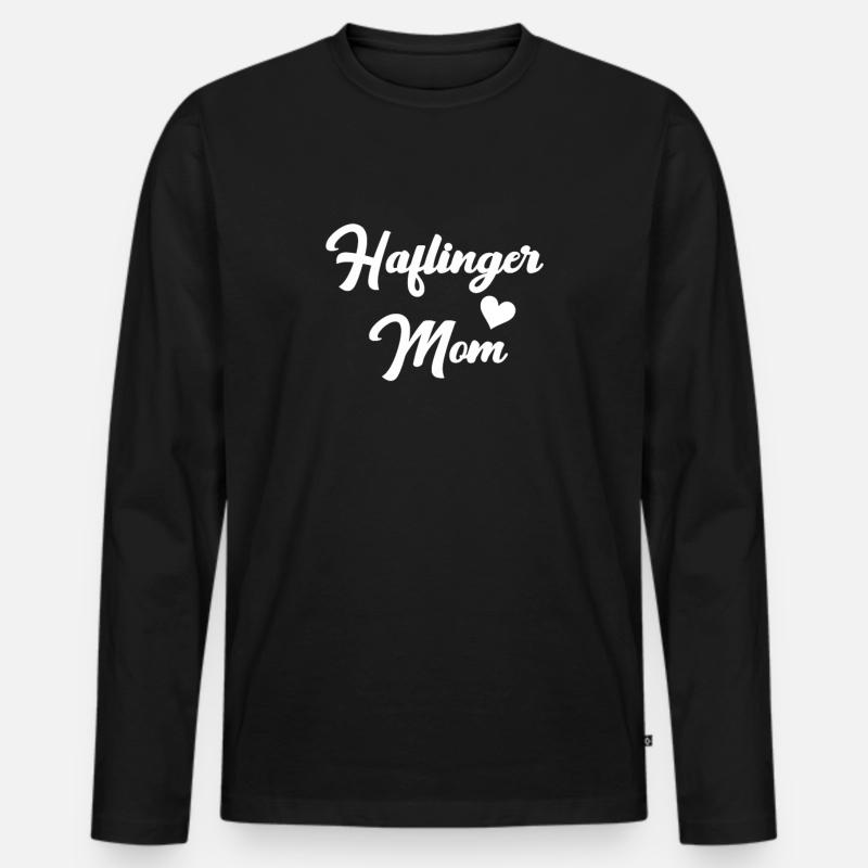 Haflinger - Männer Premium Bio Langarmshirt - Schwarz