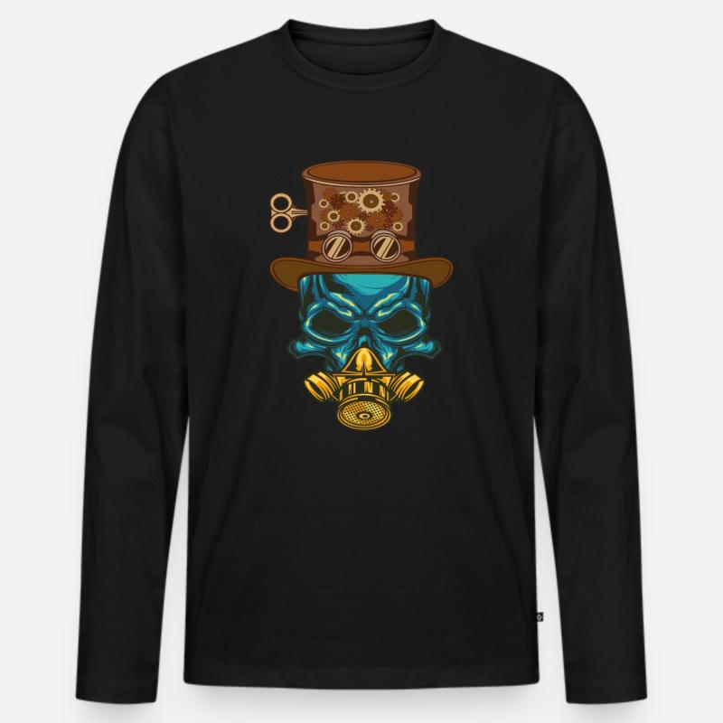 Steampunk Steampunker Steampunks Steampunkers - Männer Premium Bio Langarmshirt - Schwarz
