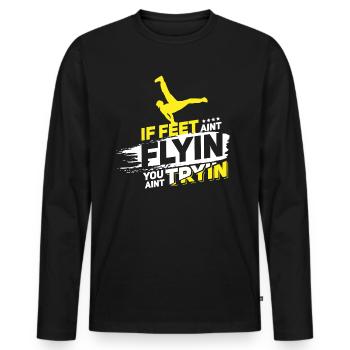 Cadeau de breakdance Bboying I breakdance - T-shirt manches longues Premium bio Homme - noir - Devant - Nico (187cm)