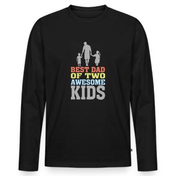 Best dad - Men's Premium Organic Long Sleeve Shirt - black - Front - Nico (187cm)