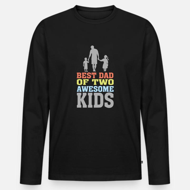 Best Dad - Männer Premium Bio Langarmshirt - Schwarz