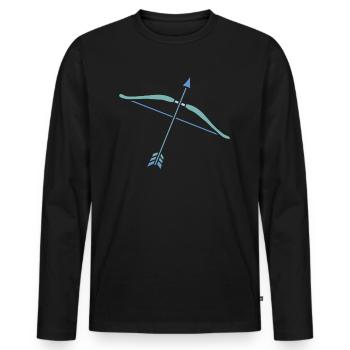 Sagittarius zodiac sign - Men's Premium Organic Long Sleeve Shirt - black - Front - Nico (187cm)