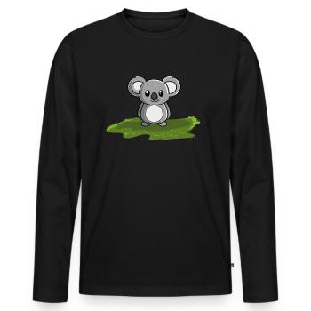 Koala koala bear - Men's Premium Organic Long Sleeve Shirt - black - Front - Nico (187cm)