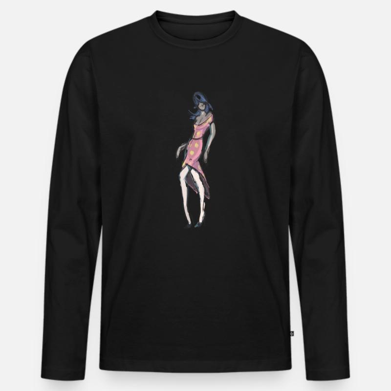 Modedesigner - Männer Premium Bio Langarmshirt - Schwarz