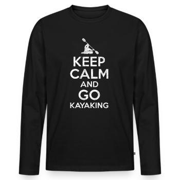 Kayak kayak clothing - Men's Premium Organic Long Sleeve Shirt - black - Front - Nico (187cm)
