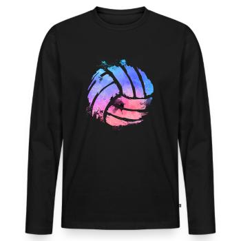 Volleyball Beach Volleyball - Men's Premium Organic Long Sleeve Shirt - black - Front - Nico (187cm)