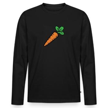 Carrot carrot turnip - Men's Premium Organic Long Sleeve Shirt - black - Front - Nico (187cm)