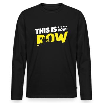 Kayak Kayak Kayaker - Men's Premium Organic Long Sleeve Shirt - black - Front - Nico (187cm)