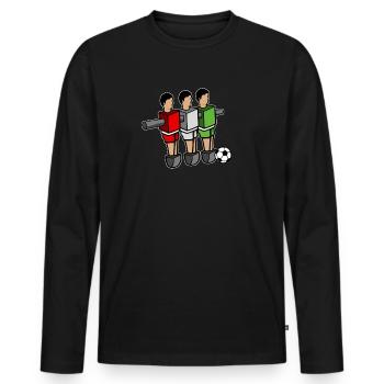 Baby-foot Baby-foot Baby-foot Wuzzler - T-shirt manches longues Premium bio Homme - noir - Devant - Nico (187cm)