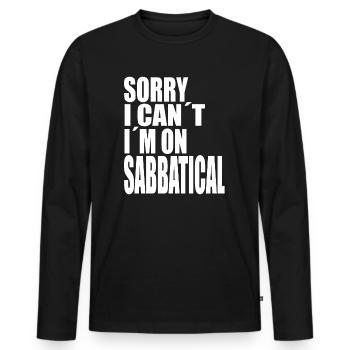 Jobless jokes funny quotes - Men's Premium Organic Long Sleeve Shirt - black - Front - Nico (187cm)