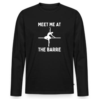 Danseuse de ballet ballerine - T-shirt manches longues Premium bio Homme - noir - Devant - Nico (187cm)