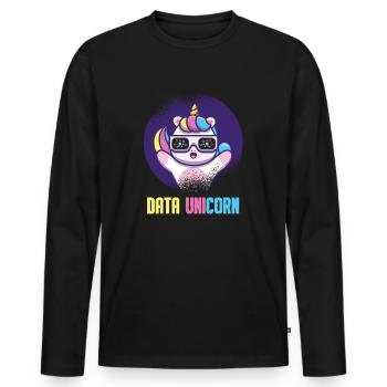 Data Science Analyst Data Scientist - Männer Premium Bio Langarmshirt - Schwarz - Vorne - Nico (187cm)