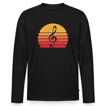Choir rehearsal choir singers singing - Men's Premium Organic Long Sleeve Shirt - black - Front - Nico (187cm)