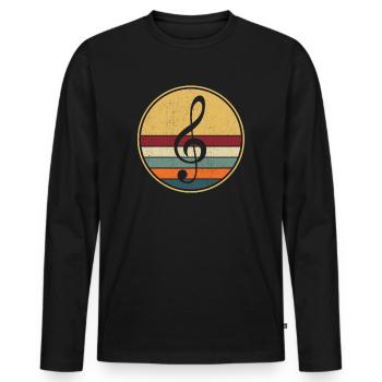 Choir rehearsal choir singers singing - Men's Premium Organic Long Sleeve Shirt - black - Front - Nico (187cm)