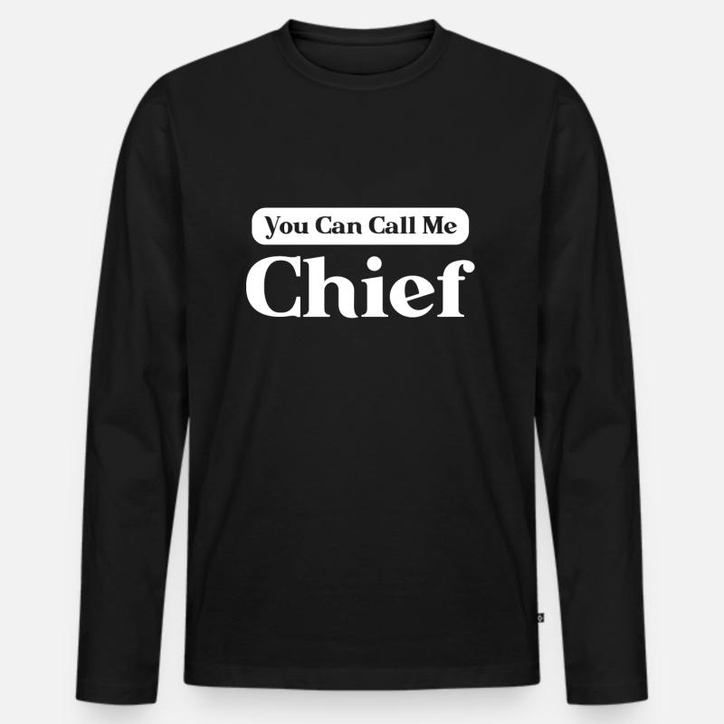 Chefkoch Geschenk Spruch Küchenchef - Männer Premium Bio Langarmshirt - Schwarz