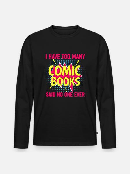 Comics Comic Heft Geschenk Heft - Männer Premium Bio Langarmshirt - Schwarz