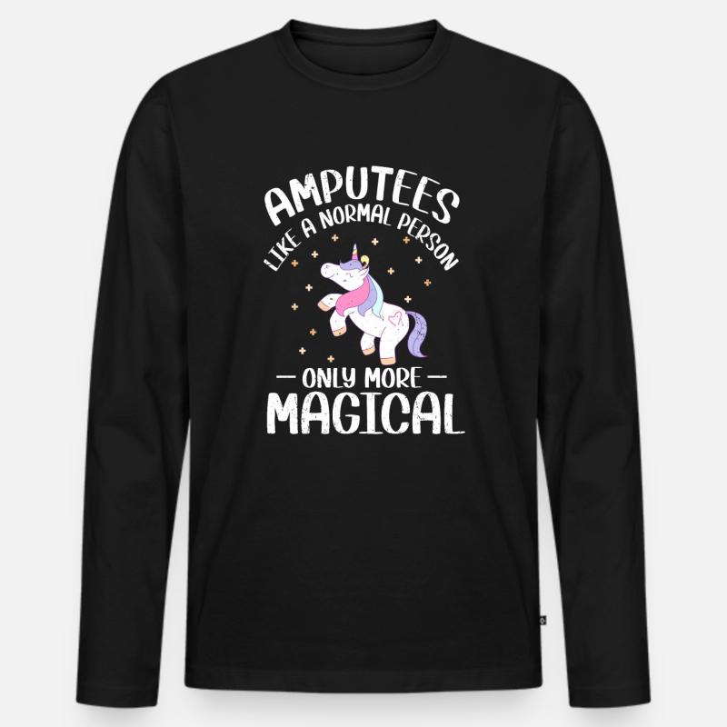 Amputation - Männer Premium Bio Langarmshirt - Schwarz
