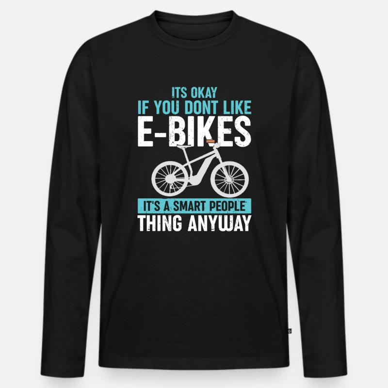 E-Biker - Männer Premium Bio Langarmshirt - Schwarz