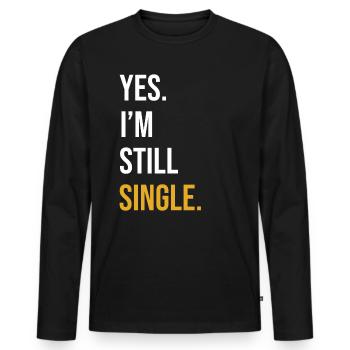 Single Sort Single Day Cadeau - T-shirt manches longues Premium bio Homme - noir - Devant - Nico (187cm)