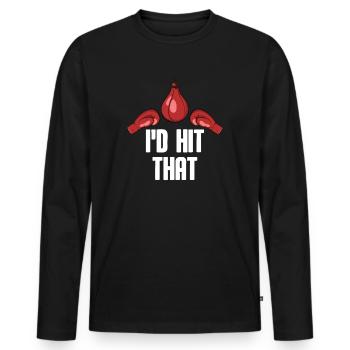 Boxing boxing boxer - Men's Premium Organic Long Sleeve Shirt - black - Front - Nico (187cm)
