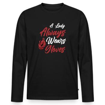 Boxing boxing boxer - Men's Premium Organic Long Sleeve Shirt - black - Front - Nico (187cm)