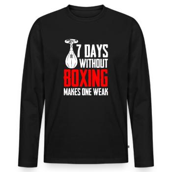 Boxing boxing boxer - Men's Premium Organic Long Sleeve Shirt - black - Front - Nico (187cm)