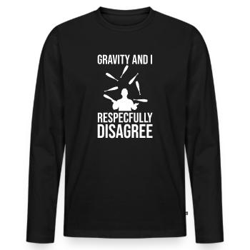 Jonglieren Jongleur - Männer Premium Bio Langarmshirt - Schwarz - Vorne - Nico (187cm)