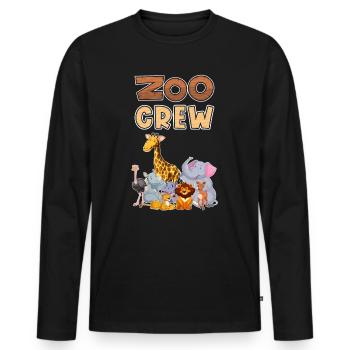 Zoo Crew Zoo Excursion Enfants - T-shirt manches longues Premium bio Homme - noir - Devant - Nico (187cm)